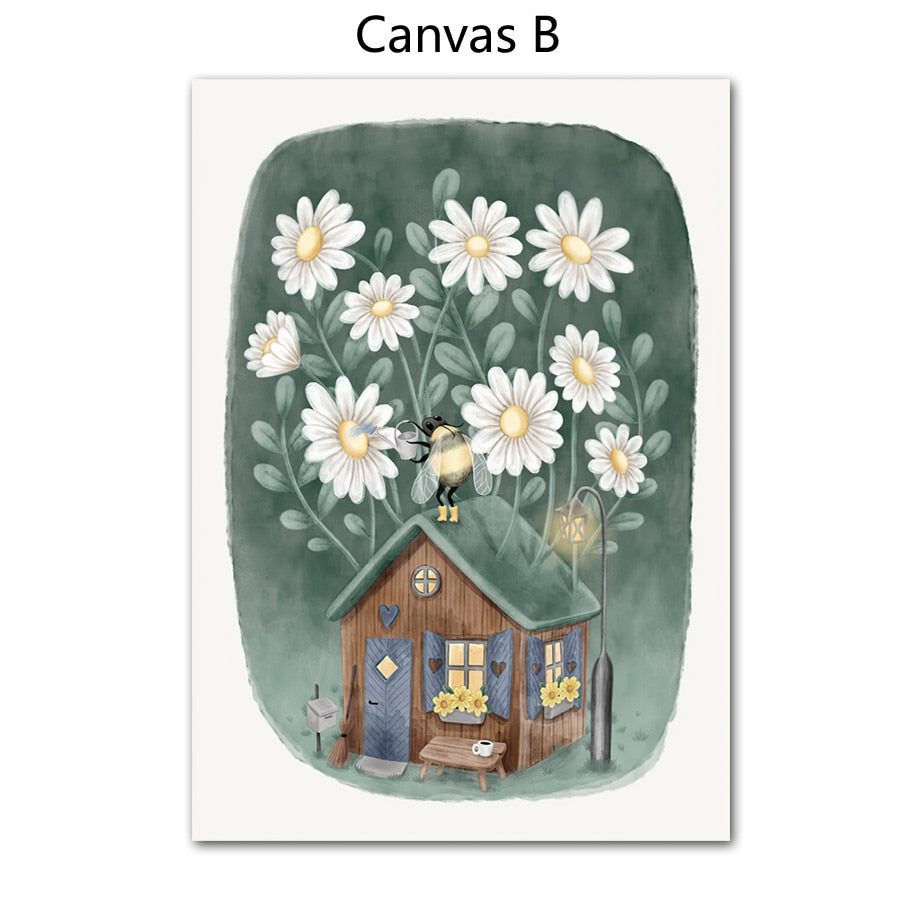 Poster Fritz, der Froschfischer - ohne Rahmen