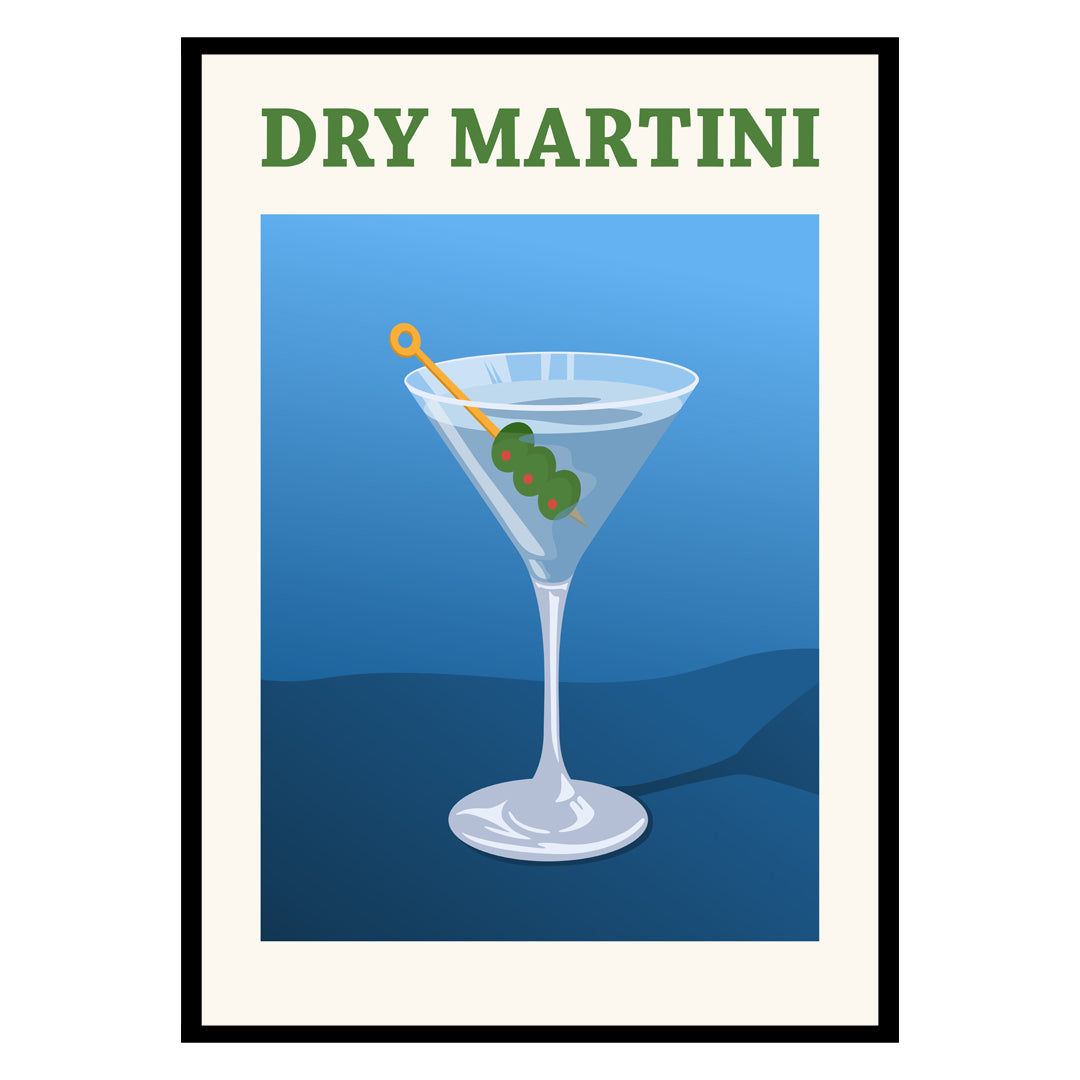 Dry Martini Cocktail Poster-0