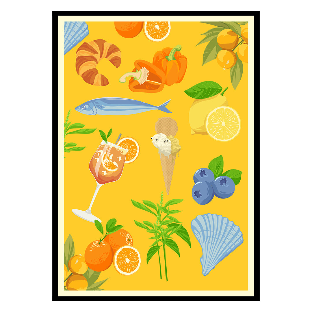 Flavors of Cinque Terre Italy Poster-0