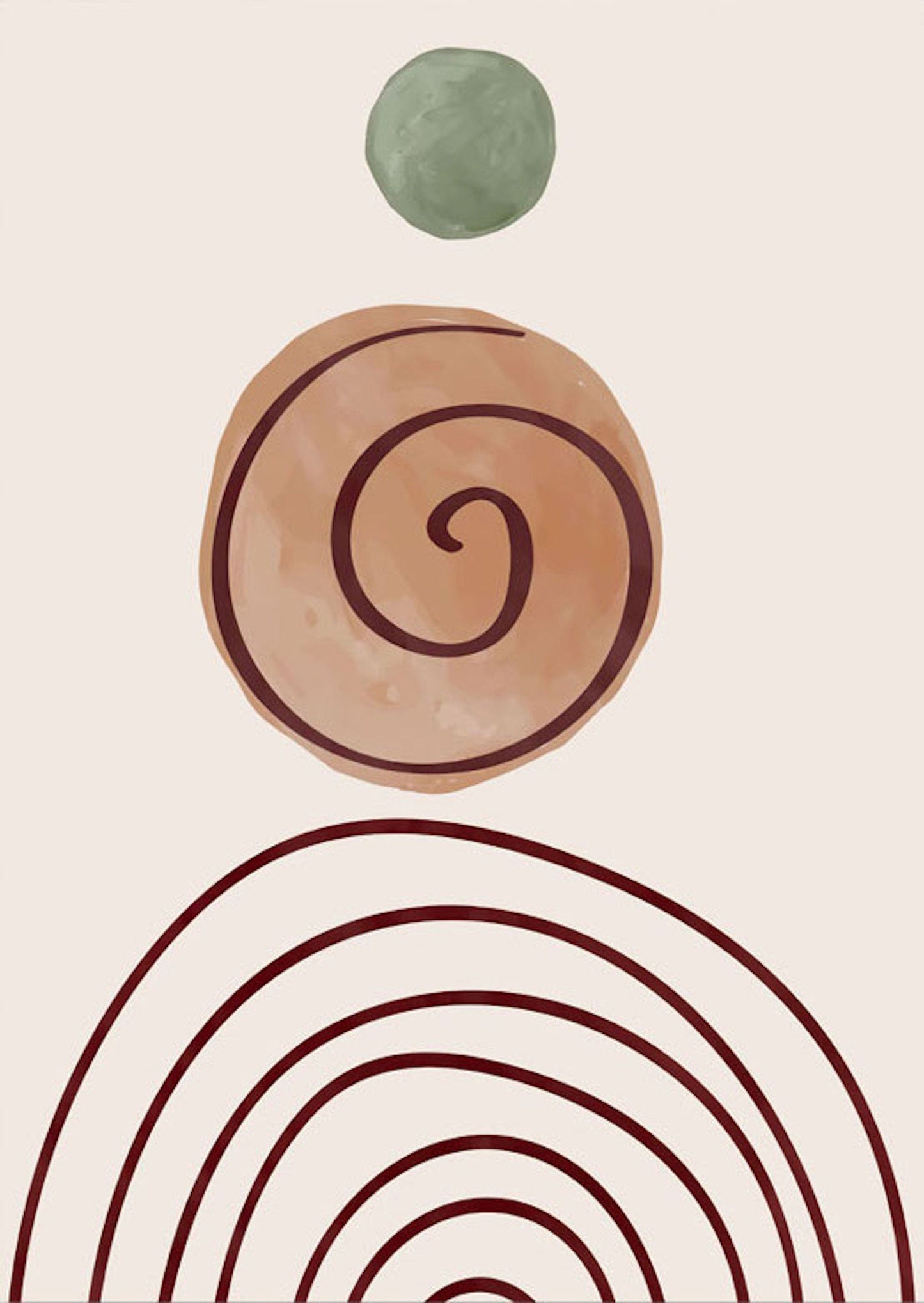Poster Ivory Abstract - ohne Rahmen