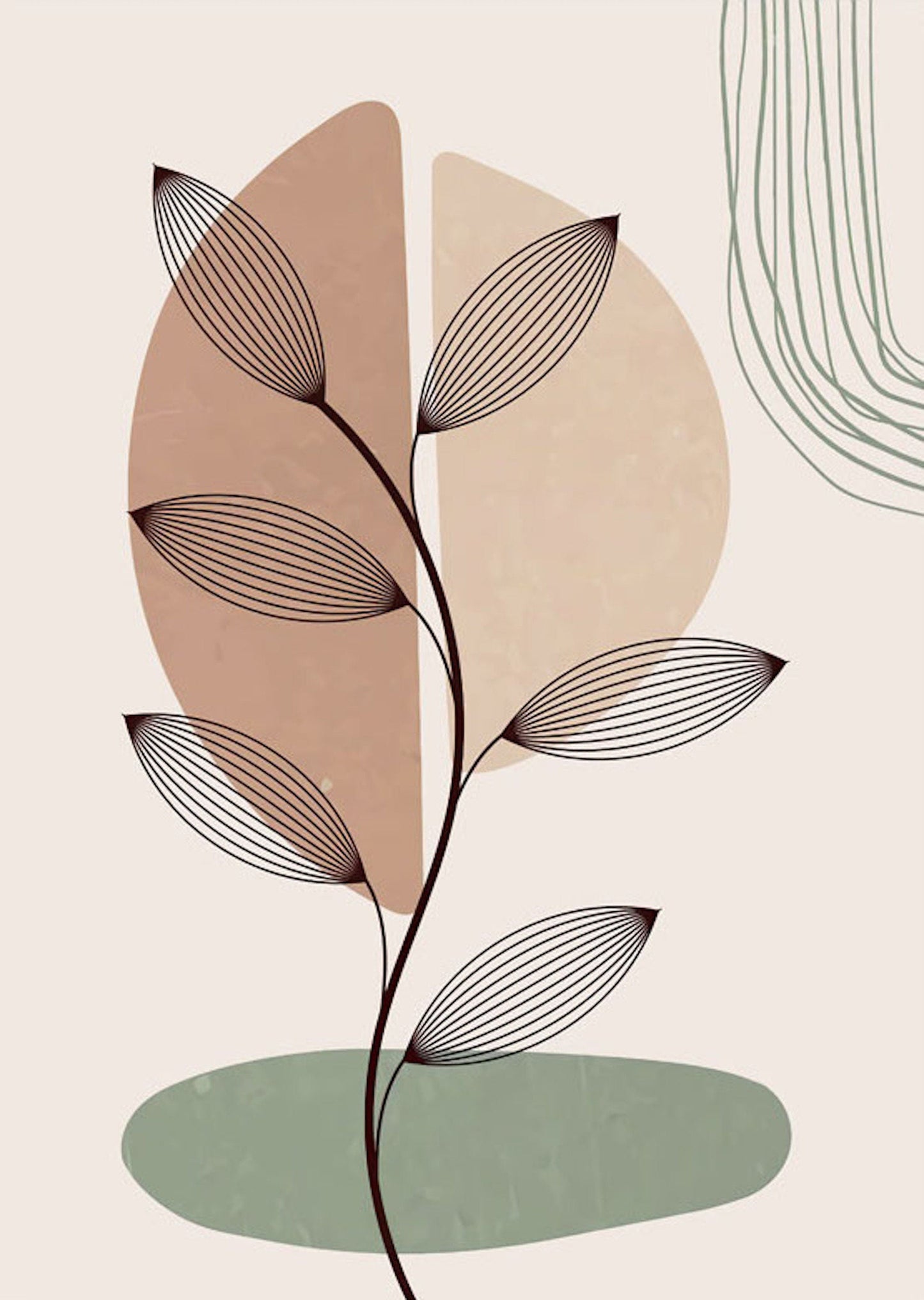 Poster Ivory Abstract - ohne Rahmen