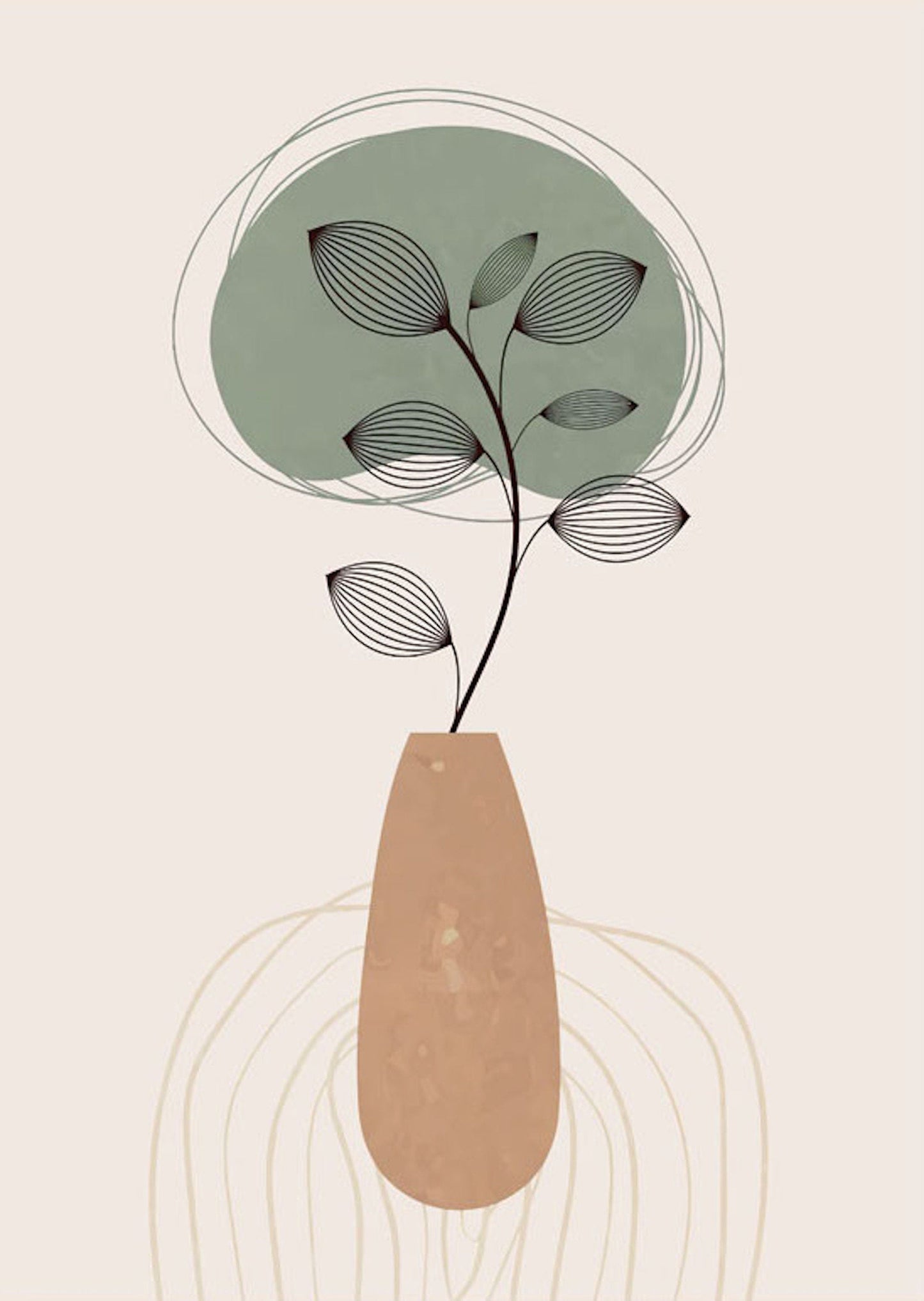 Poster Ivory Abstract - ohne Rahmen