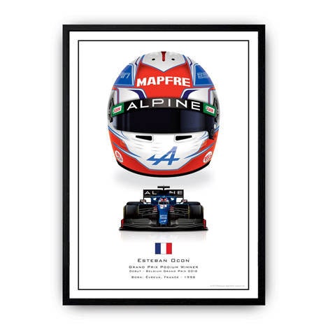 Poster Formel 1 Helmet - ohne Rahmen