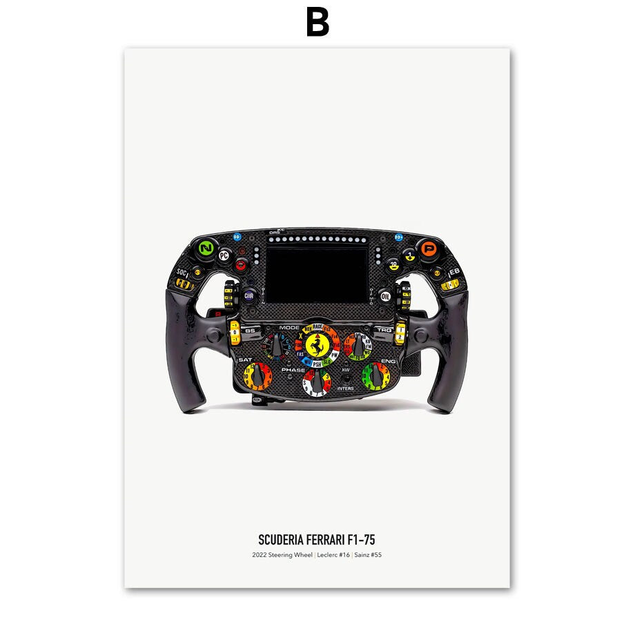 Poster Formel 1 Helmet Driver - ohne Rahmen