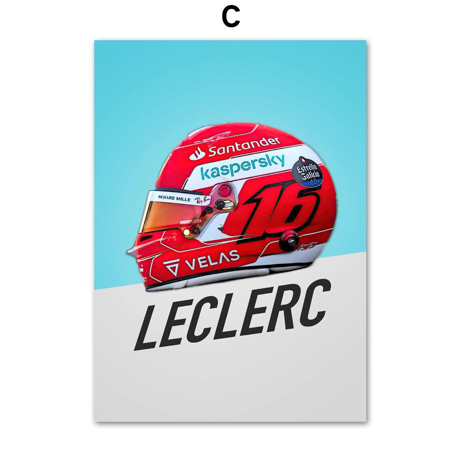 Poster Formel 1 Helmet Driver - ohne Rahmen