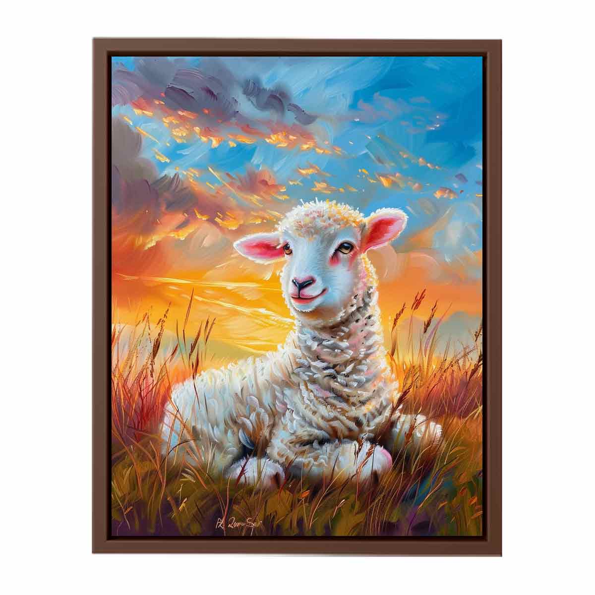 Baby Sheep Canvas Art Print-6