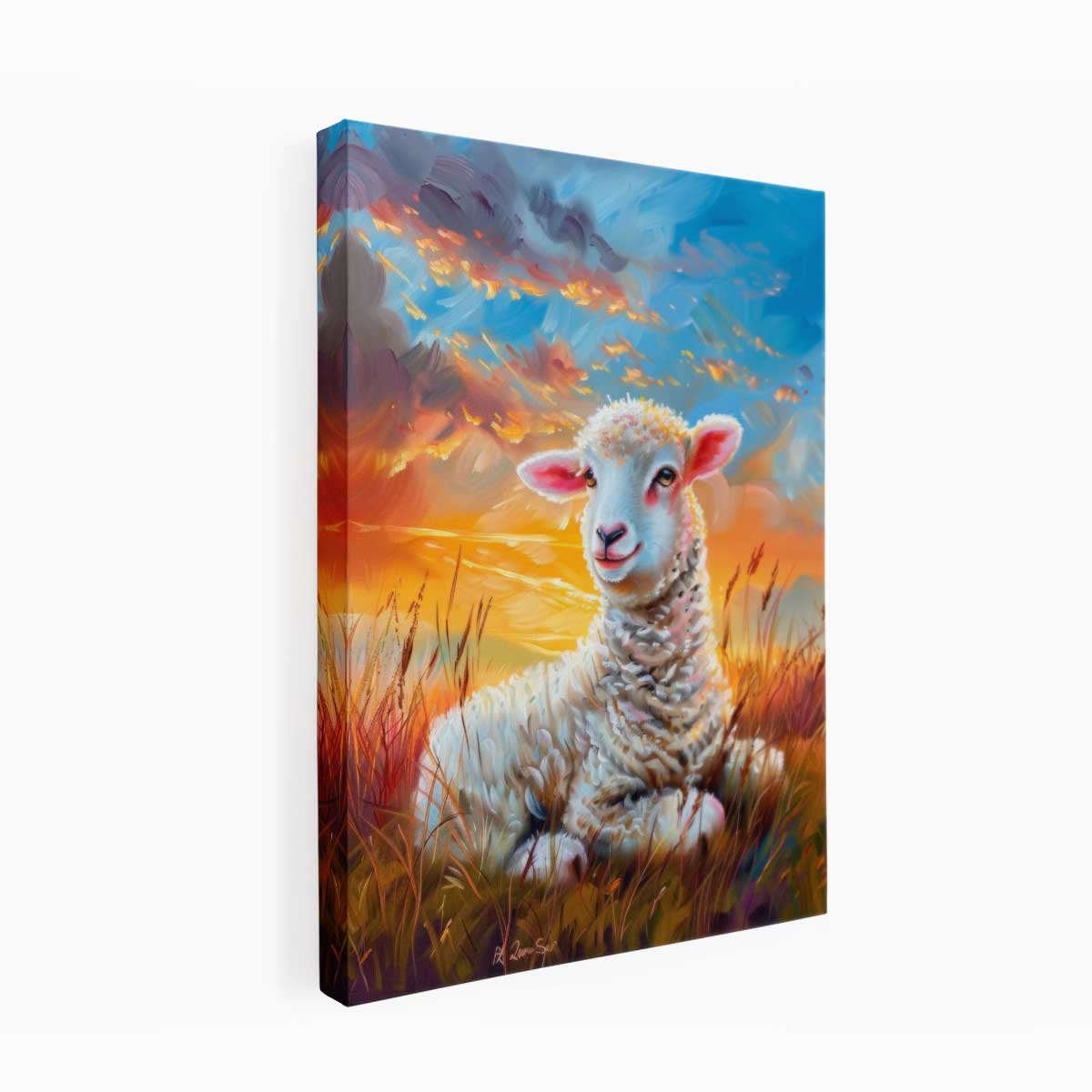 Baby Sheep Canvas Art Print-3