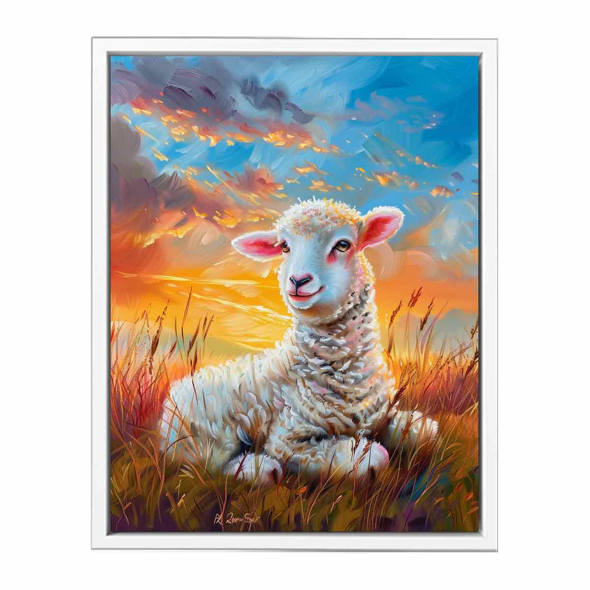 Baby Sheep Canvas Art Print-5