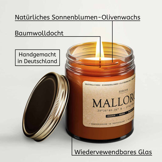 Marokko Duftkerze - Zedernholz | Moschus | Lilie | Patchouli