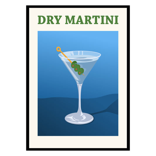 Dry Martini Cocktail Poster-0