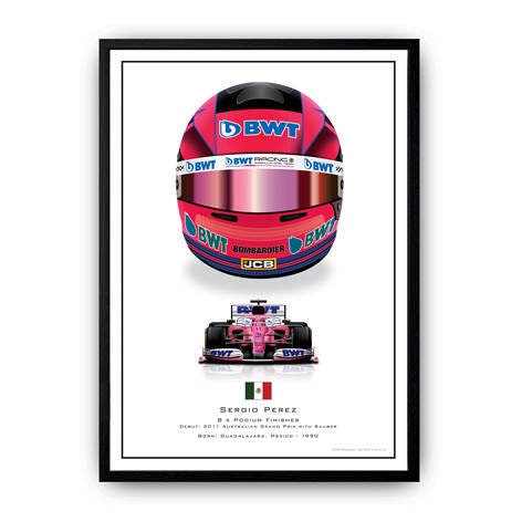 Poster Formel 1 Helmet - ohne Rahmen