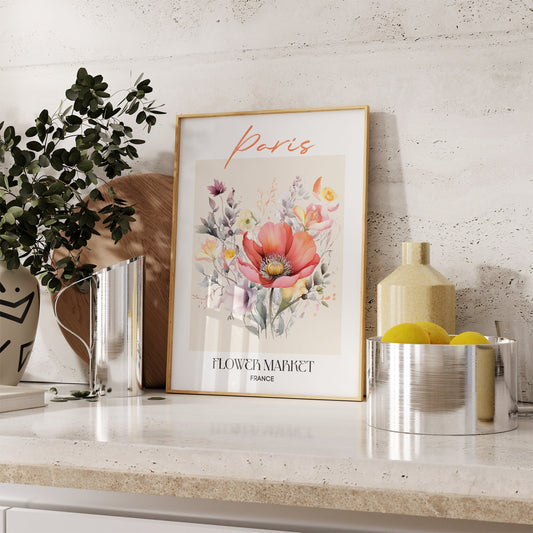 Poster Flower Market - ohne Rahmen