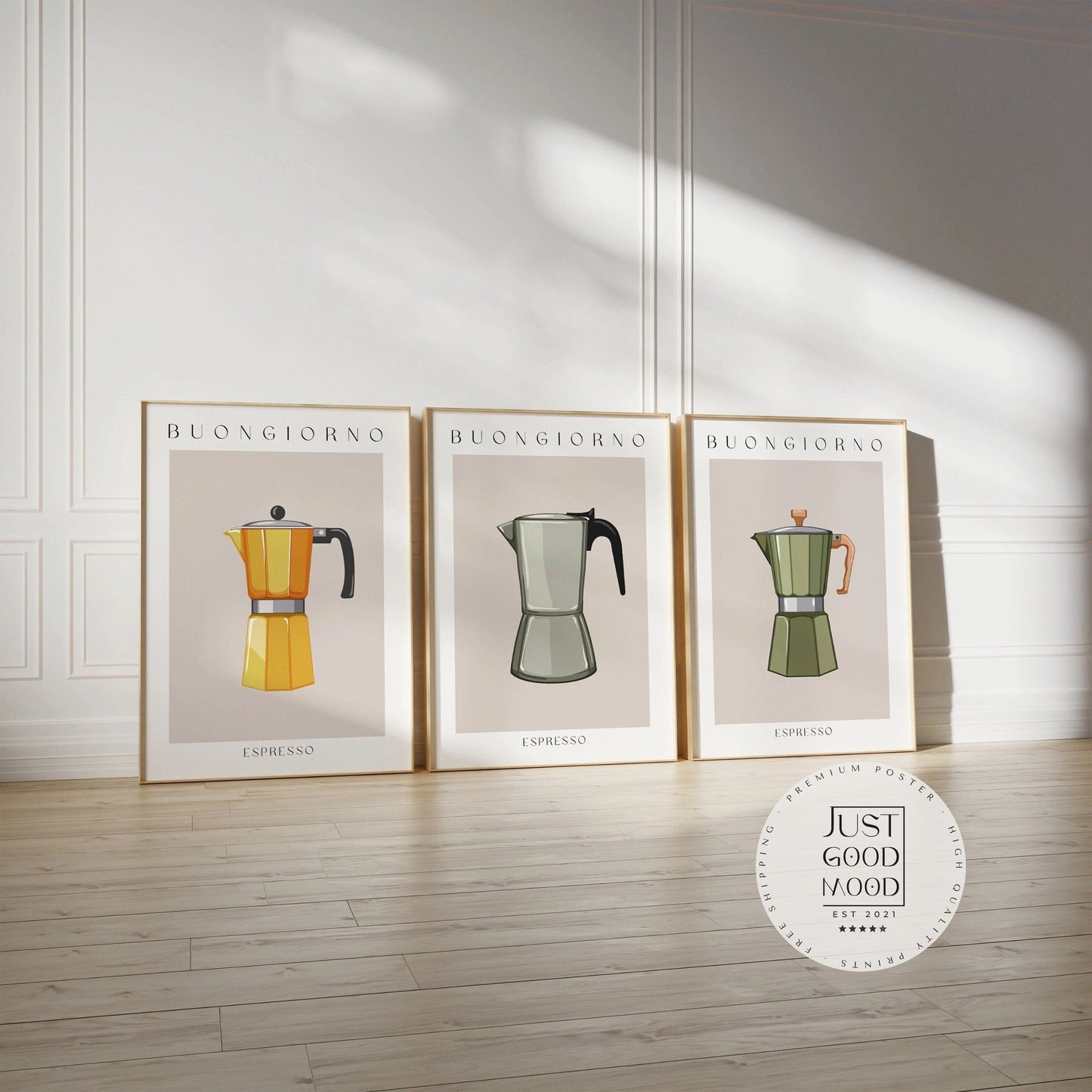 Küche Wand Kunst Poster · Geschenkidee · Moka Espresso · Kaffee Wandkunst · Barista · Morning Coffee · Wand Deko · Deko Print ohne Rahmen-0
