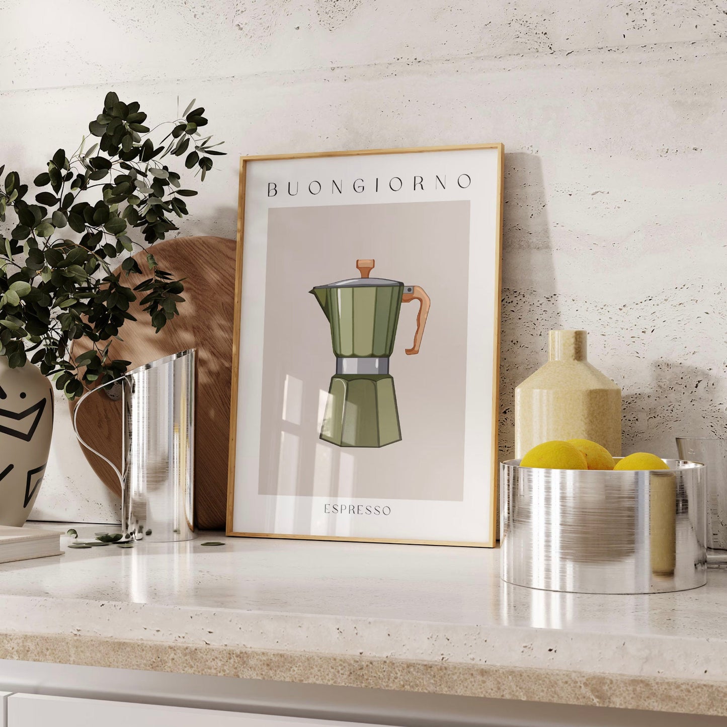 Küche Wand Kunst Poster · Geschenkidee · Moka Espresso · Kaffee Wandkunst · Barista · Morning Coffee · Wand Deko · Deko Print ohne Rahmen-3