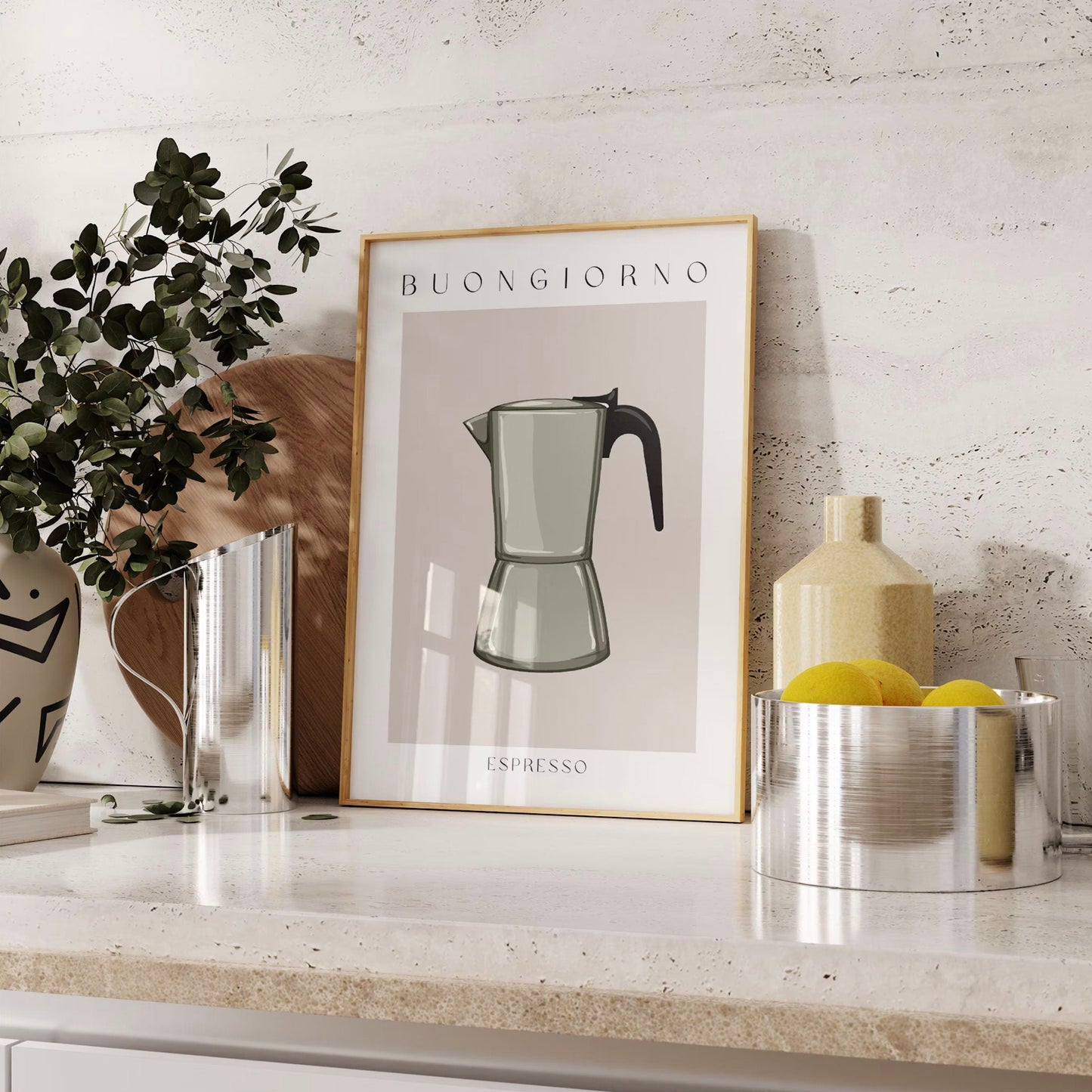 Küche Wand Kunst Poster · Geschenkidee · Moka Espresso · Kaffee Wandkunst · Barista · Morning Coffee · Wand Deko · Deko Print ohne Rahmen-2