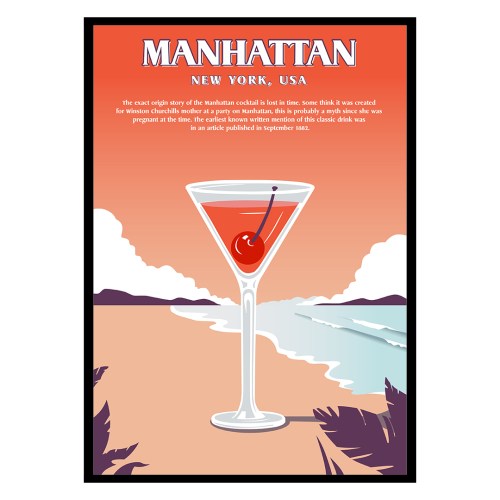 Manhattan Cocktail Poster-0